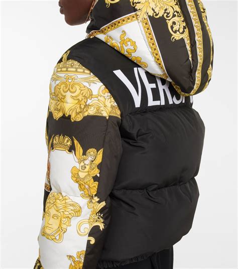 versace nylon puffer jacket|Versace puffer jackets for men.